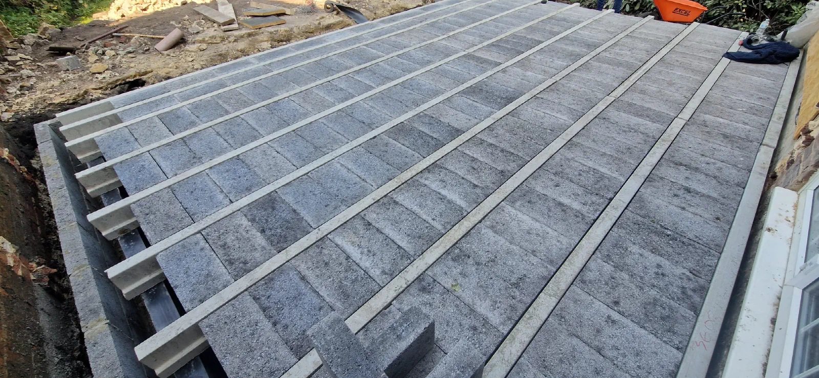 Beam and block floor installed for the extension